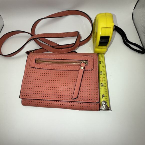 Accessorize 790125 Purse - 6” x 4”, 40” Strap Salmon Colored - Picture 7 of 8